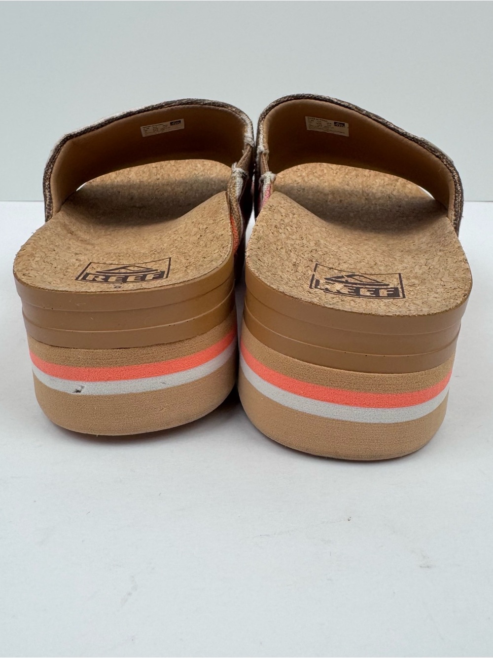 Reef women's platform slide sandals with a cork-styled footbed. Women’s size 8. - Picture 7 of 12